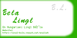 bela lingl business card